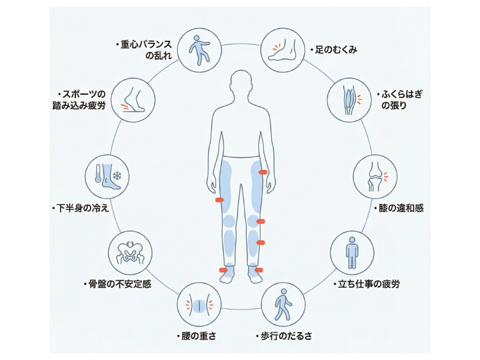 下半身について気になる場面の図